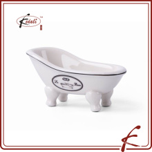 2015 unique design beauty white porcelain soap dish